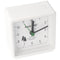 Quartz alarm clock white with light and snooze button, with battery, made in the Black Forest, Made
