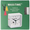 Quartz alarm clock white with light and snooze button, with battery, made in the Black Forest, Made