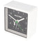 Quartz alarm clock white with light, with black dial, with battery, Made in Germany, Made in Black F