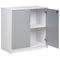 Beliani ZEHNA - Sideboard 2 deuren - Lichtgrijs/Wit - Vezelplaat