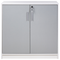 Beliani ZEHNA - Sideboard 2 deuren - Lichtgrijs/Wit - Vezelplaat