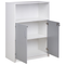 Beliani ZEHNA - Sideboard - Lichtgrijs/Wit - Vezelplaat