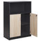 Beliani ZEHNA - Sideboard - Lichthout/Zwart- Vezelplaat