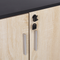 Beliani ZEHNA - Sideboard - Lichthout/Zwart- Vezelplaat