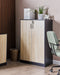 Beliani ZEHNA - Sideboard - Lichthout/Zwart - 117 cm - Vezelplaat
