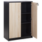 Beliani ZEHNA - Sideboard - Lichthout/Zwart - 117 cm - Vezelplaat