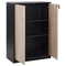Beliani ZEHNA - Sideboard - Lichthout/Zwart - 117 cm - Vezelplaat