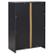 Beliani ZEHNA - Sideboard - Lichthout/Zwart - 117 cm - Vezelplaat