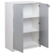 Beliani ZEHNA - Sideboard - Lichtgrijs/Wit - 117 cm - Vezelplaat