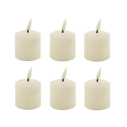 Mansion atmosphere - led mini kaarsjes ivoor wit - 6 stuks
