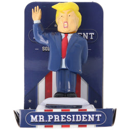 Mr. President the solar wobble figure automatically waves in sunlight