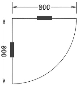ABC Kantoormeubelen Los hoekblad T- poot 90 graden Speciale Kleur