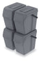 Keden Afvalscheidingsbakken - 4x25L - grijs - Keden Afvalscheidingsbakken - 4x25L - grijs