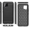 Hoesje Geschikt voor Samsung A42 5G Backcover Carbon Style Siliconen Case TPU Hoesje Zwart