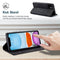 Hoesje Geschikt voor iPhone 11 Pro Bookcase Anti Skim Hoesje Case Vulcano Black