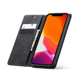 Hoesje Geschikt voor iPhone 12 Pro Max - Hoesje met Anti Skim Bescherming - Pasjes Bookcase - Black