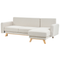Beliani SIRO - Slaapbank - Beige - Linkszijdig - Polyester