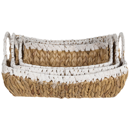 Beliani CAMPHA - Manden set van 3 - Natuurlijk - Waterhyacint