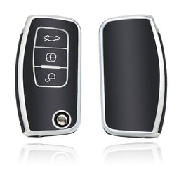 Autosleutel hoesje Duurzaam TPU Sleutelcover - - Geschikt voor Ford -zwart- G3