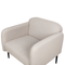 Beliani STOUBY - Fauteuil - Taupe - Linnen