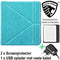 Origami Sleepcover Geschikt voor Kobo Libra H2O Hoes Turquoise + Screenprotector + Oplader *