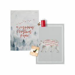 Happy Friday Tea towel (2 pc) Wintry 70x50 cm Multicolor
