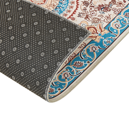 Beliani GORDES - Loper tapijt - Beige/Blauw - 80 x 300 cm - Polyester