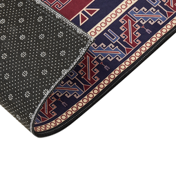 Beliani KANGAL - Loper tapijt - Blauw/Rood - 60 x 200 cm - Polyester