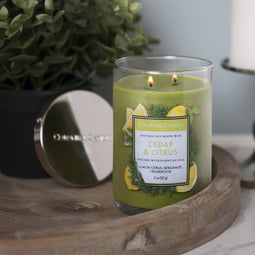 Small classic cylinder cedar & citrus - 311g (11oz)