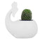 WALVIS BLOEMPOT WIT KERAMIEK - BATELA