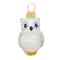 Witte sneeuw uil hanger glas - Mrs Twinkle