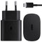 Samsung Originele USB-C naar USB-C kabel - 1 meter - 25 Watt - Zwart + Originele Fast Charging Adapt