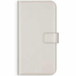 Selencia Echt Lederen Bookcase Samsung Galaxy S21 - Lichtgrijs