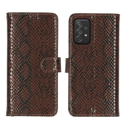 Générique Slangenprint Bookcase Samsung Galaxy A72 - Bruin