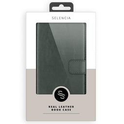 Selencia Echt Lederen Bookcase iPhone 11 Pro - Groen