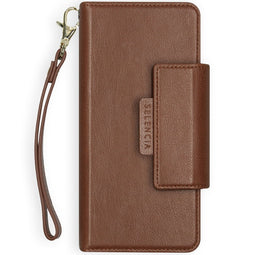 Selencia 2-in-1 Uitneembare Vegan Lederen Bookcase iPhone 13 Pro - Bruin