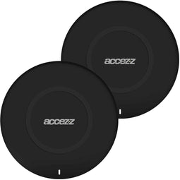 Accezz 2 pack Qi Soft Touch Wireless Charger - Draadloze oplader - 10 Watt - Zwart