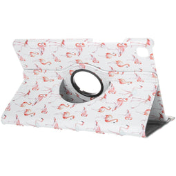 Générique 360° Draaibare Design Bookcase Galaxy Tab A7 - Flamingo