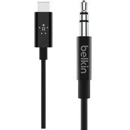 Belkin Rockstar USB-C naar AUX kabel - 1,8 meter - Zwart