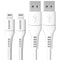 Accezz 2 pack Lightning naar USB kabel - MFi certificering - 1 meter - Wit