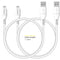 Accezz 2 pack Lightning naar USB kabel - MFi certificering - 1 meter - Wit