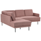 Beliani BREDA - Hoekbank 4-zits - Oudroze - Rechtszijdig - Polyester