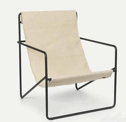 Ferm Living - Desert Lounge Chair - Zwart/Wolk