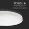 V-TAC VT-8624W-RD LED Rond Plafondlamp - 295mm - IP44 - Wit - 24W - 2400 Lumen - 4000K