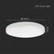 V-TAC VT-8624W-RD LED Round Dome Lights - 295mm - IP44 - White - 24W - 2400 Lumens - 4000K