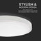 V-TAC VT-8624W-RD LED Round Dome Lights - 295mm - IP44 - White - 24W - 2400 Lumens - 4000K