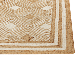 Beliani MENGEN - Vloerkleed - Beige - 160 x 230 cm - Jute