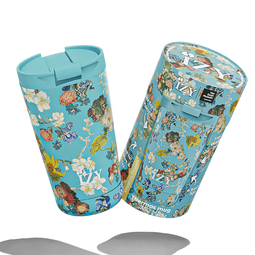IZY Drinkfles - Bloemen - Thermos mug - Koffiebeker to go - Thermosbeker - RVS 6 uur warm 350ML