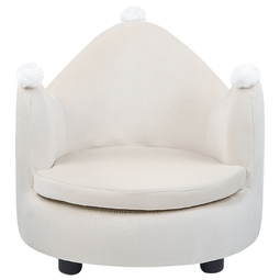 Beliani VEGA - Kinderstoel - Beige - Fluweel