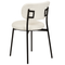 Beliani CASEY - Eetkamerstoelen set van 2 - Off-white - Bouclé